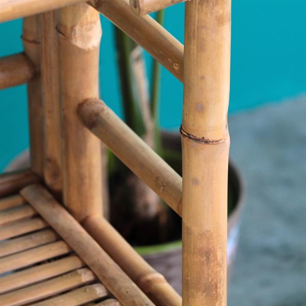 Scaffale in bambù 4 ripiani 66x30x135 cm
