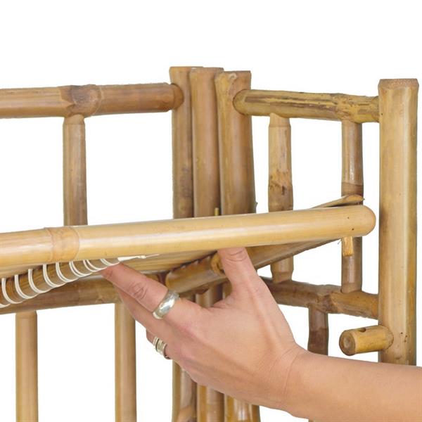 Scaffale in bambù 4 ripiani 66x30x135 cm