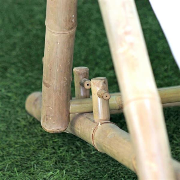 Sdraio sedia in bambù con tessuto