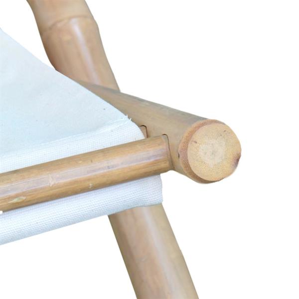 Sdraio sedia in bambù con tessuto