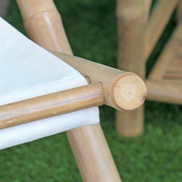 Sdraio sedia in bambù con tessuto