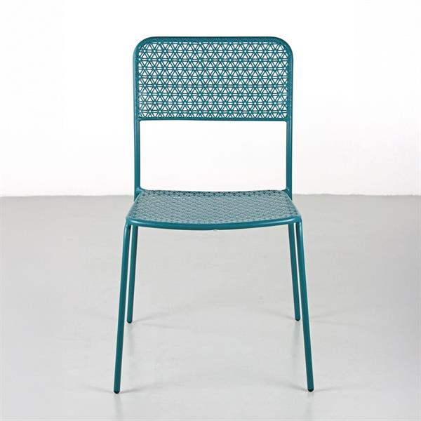 Sedie da giardino motivo floreale turchese 4pz - Aura