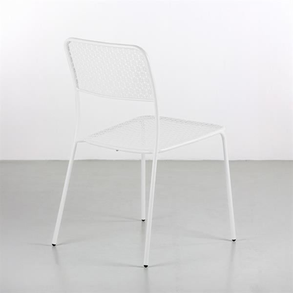 Set 4 sedie da giardino in metallo bianco - Aura