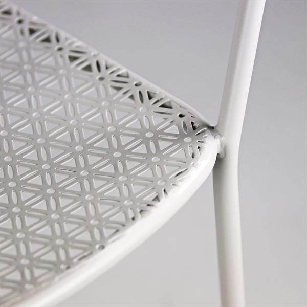 Set 4 sedie da giardino con braccioli motivo floreale grigio - Aura