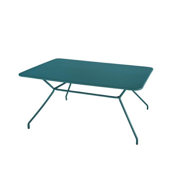 Tavolo da giardino 150x80 cm in metallo turchese - Cara