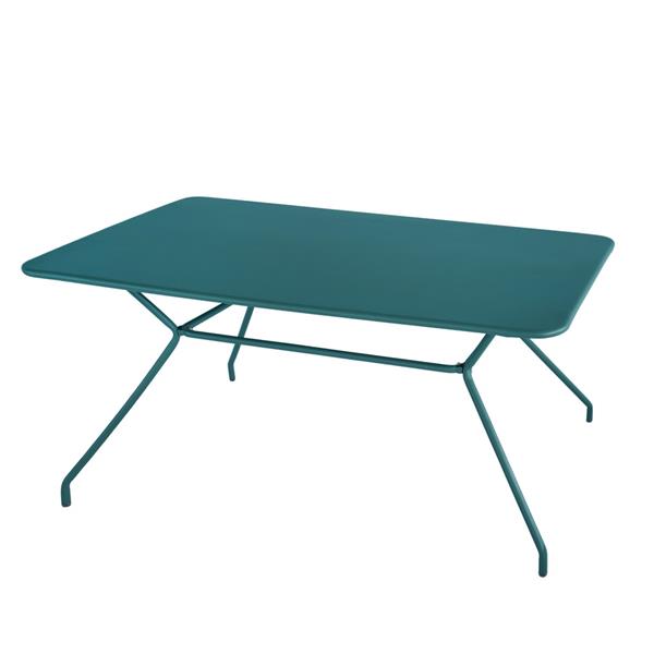 Tavolo da giardino 150x80 cm in metallo turchese - Cara