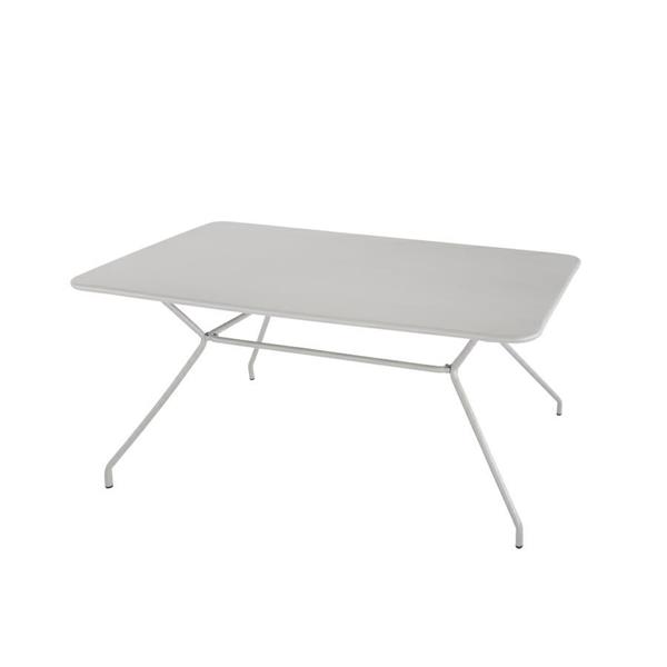 Tavolo da giardino 150x80 cm in metallo grigio - Cara