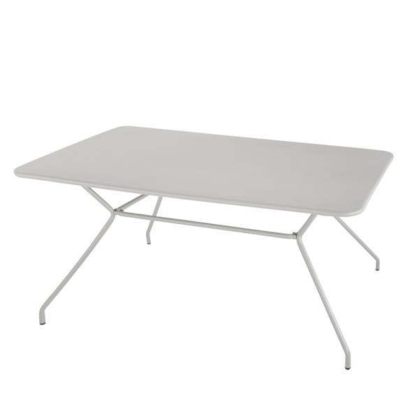 Tavolo da giardino 150x80 cm in metallo grigio - Cara