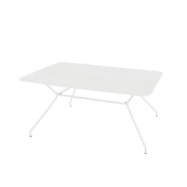 Tavolo da giardino 150x80 cm in metallo bianco - Cara