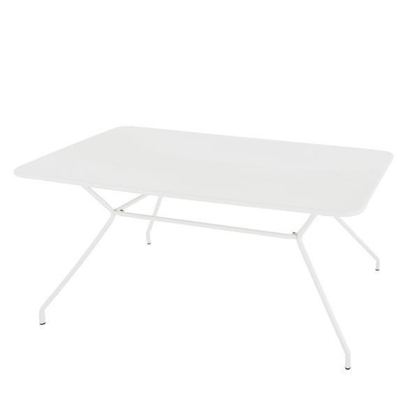 Tavolo da giardino 150x80 cm in metallo bianco - Cara