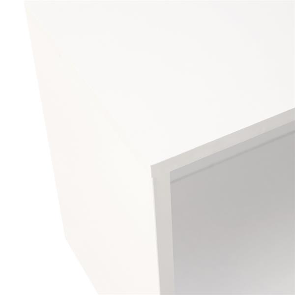 Libreria zig zag a 3 vani in legno bianco opaco 110x97 cm