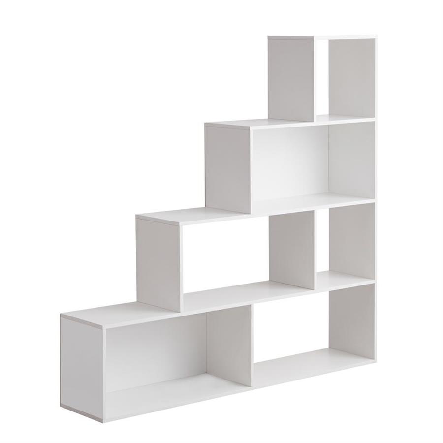 Libreria a scala in legno bianco opaco 145x145 cm