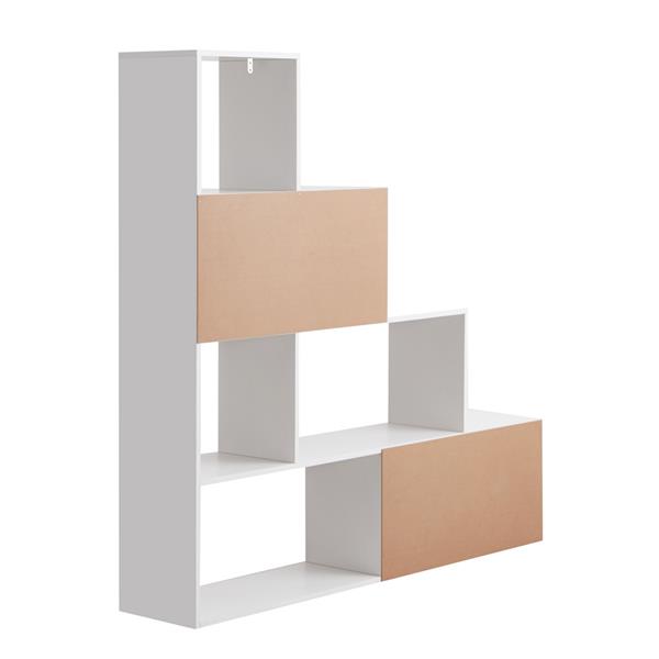 Libreria a scala in legno bianco opaco 145x145 cm - Stair