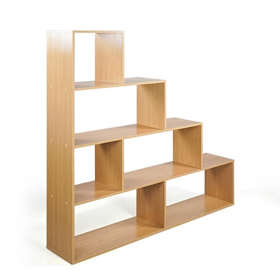 Libreria a scala in rovere naturale 145x145 cm - Stair