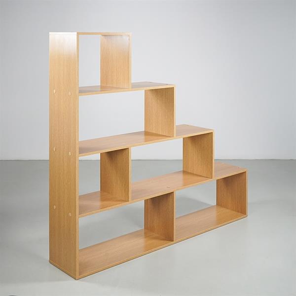 Libreria a scala in rovere naturale 145x145 cm - Stair