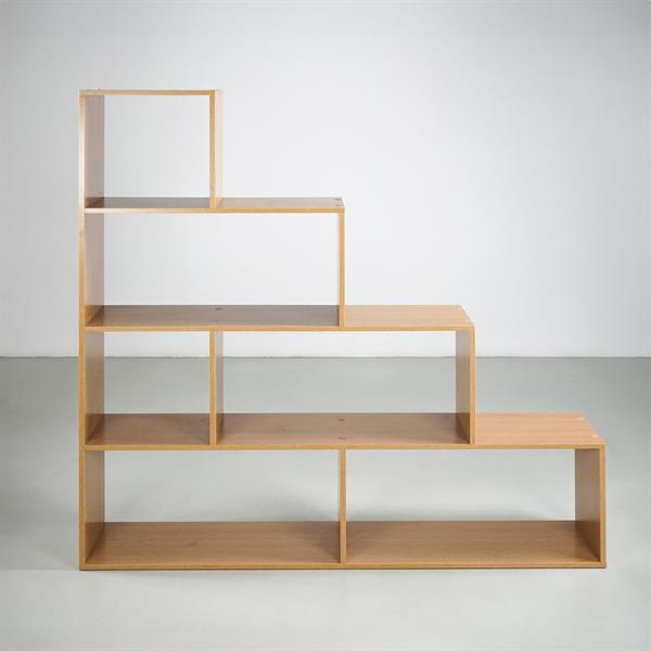 Libreria a scala in rovere naturale 145x145 cm - Stair