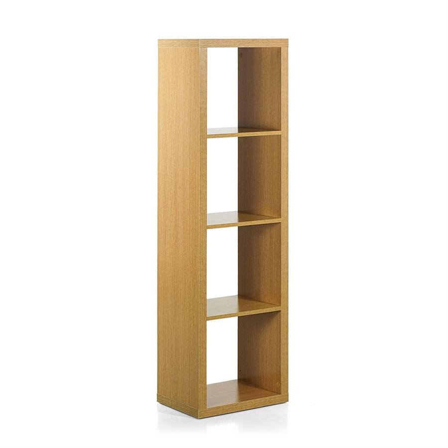 Libreria verticale a 4 vani in rovere naturale 42x147 cm - Cloud