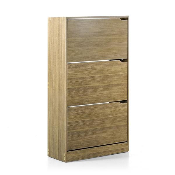 Scarpiera a 3 ante in rovere 63x115 cm