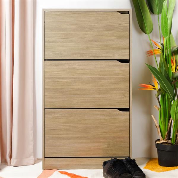 Scarpiera a 3 ante in rovere 63x115 cm
