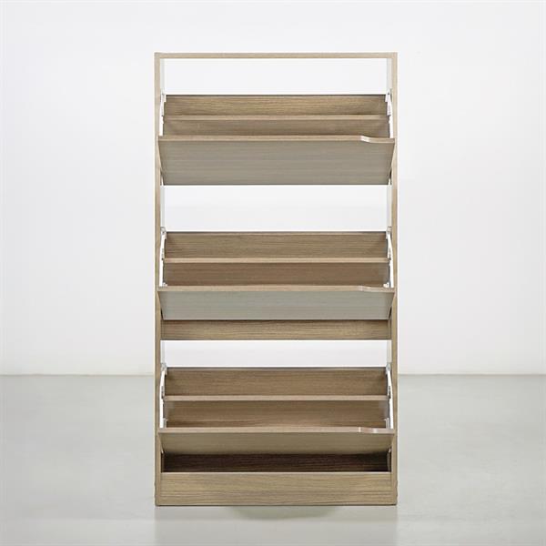 Scarpiera a 3 ante in rovere 63x115 cm