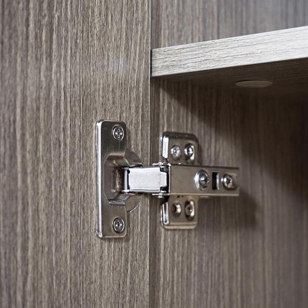 Mobile colonna da bagno 1 anta e 4 vani in rovere scuro 50x140 cm