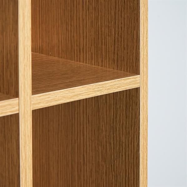 Mobile colonna da bagno 1 anta e 4 vani rovere chiaro e bianco 50x140 cm