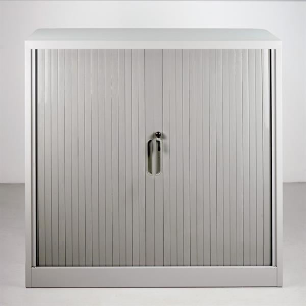 Armadietto metallico 2 ante scorrevoli con ripiano interno 102x100 cm