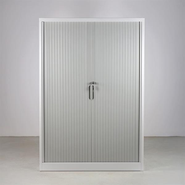 Armadio in metallo 2 ante scorrevoli con 2 ripiani inerni 150x100x45