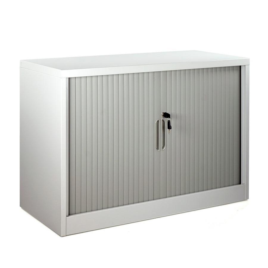 Armadietto metallico 2 ante scorrevoli con ripiano interno 72x100