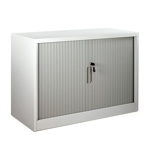 Armadietto metallico 2 ante scorrevoli con ripiano interno 72x100