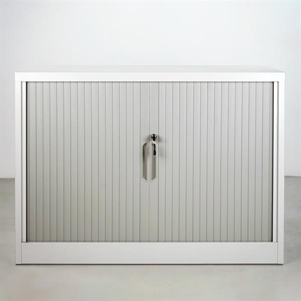 Armadietto metallico 2 ante scorrevoli con ripiano interno 72x100