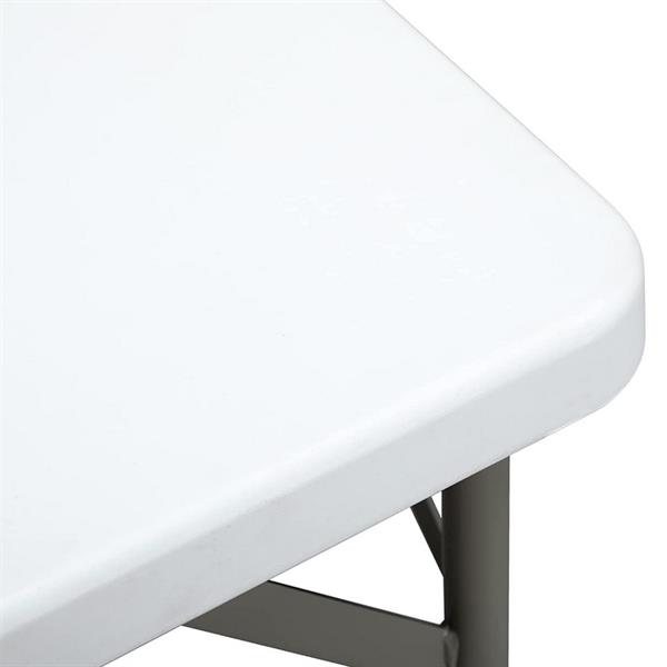 Tavolo catering quadrato 86x86x74 cm pieghevole hdpe bianco