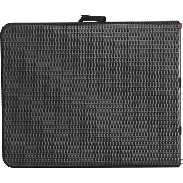 Tavolo pieghevole in hdpe 180x74x74 cm effetto rattan nero