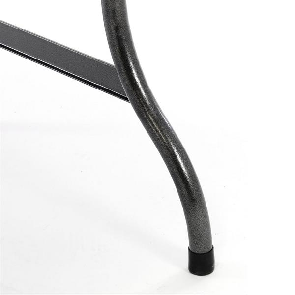 Tavolo pieghevole 180x74x74cm in hdpe effetto rattan nero