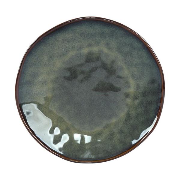 Set 18 piatti in ceramica moderni verde scuro- Elen