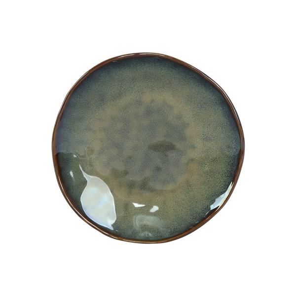 Set 18 piatti in ceramica moderni verde scuro- Elen