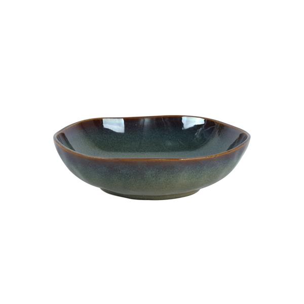 Set 18 piatti in ceramica moderni verde scuro- Elen