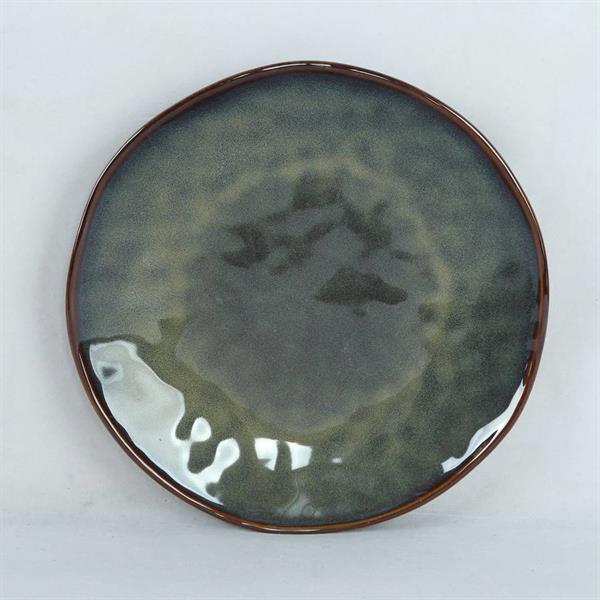 Set 18 piatti in ceramica moderni verde scuro