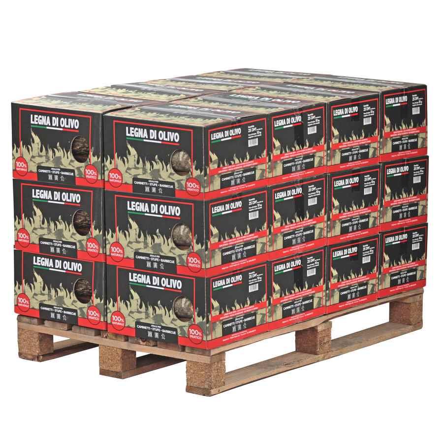 Bancale legna da ardere di olivo - 24 scatole 240kg