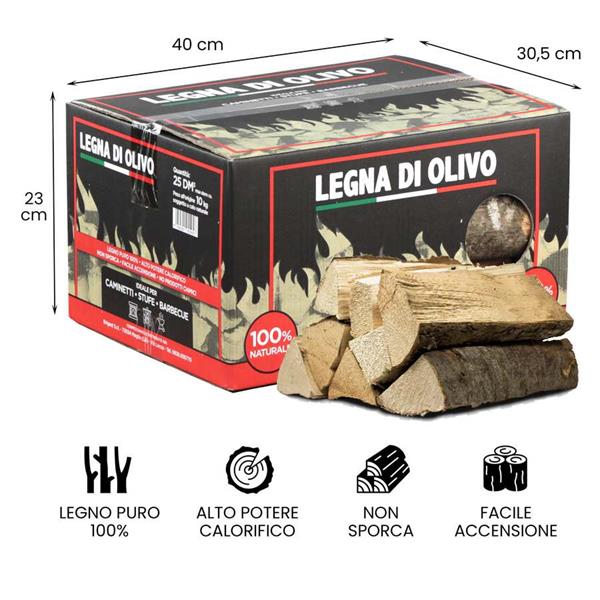 Bancale legna da ardere di olivo - 56 scatole 560kg