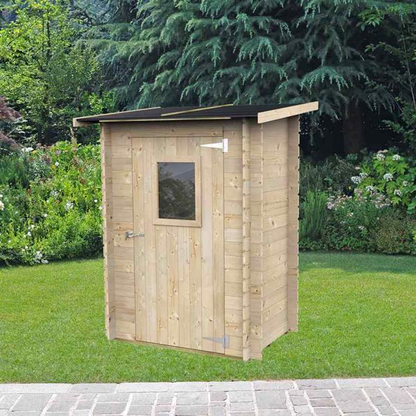 Casetta da giardino con porta singola 146x98x197cm - Monofalda