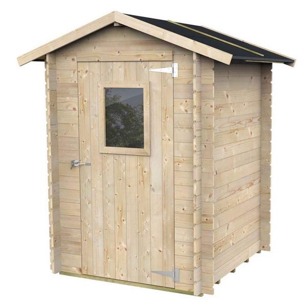 Casetta in legno per ripostiglio da giardino 146x146x204cm porta singola
