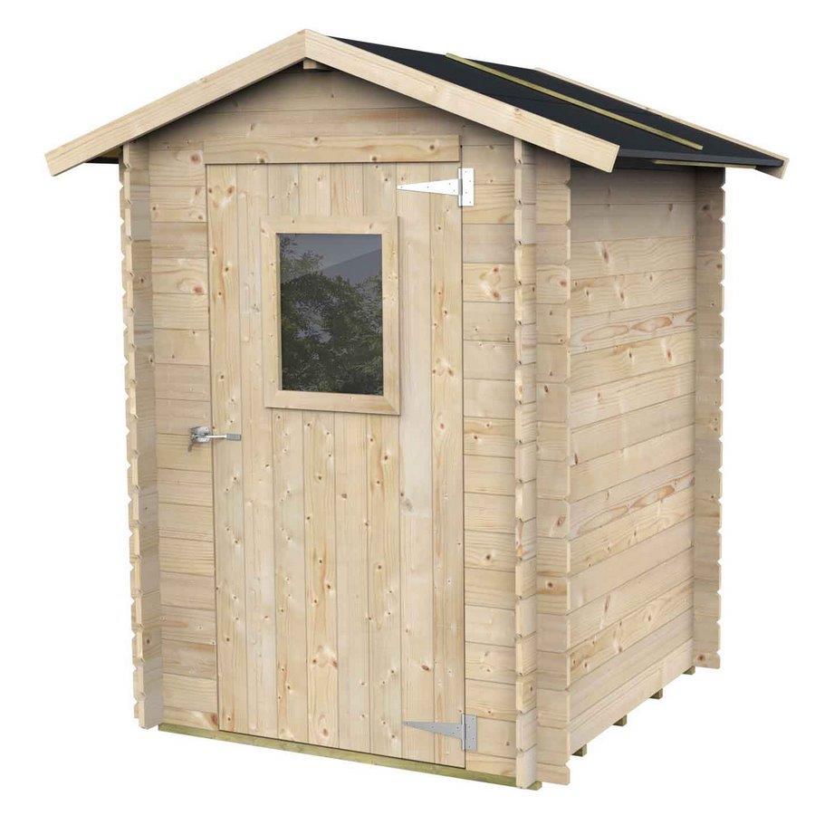 Casetta in legno per ripostiglio da giardino 146x146x204cm porta singola