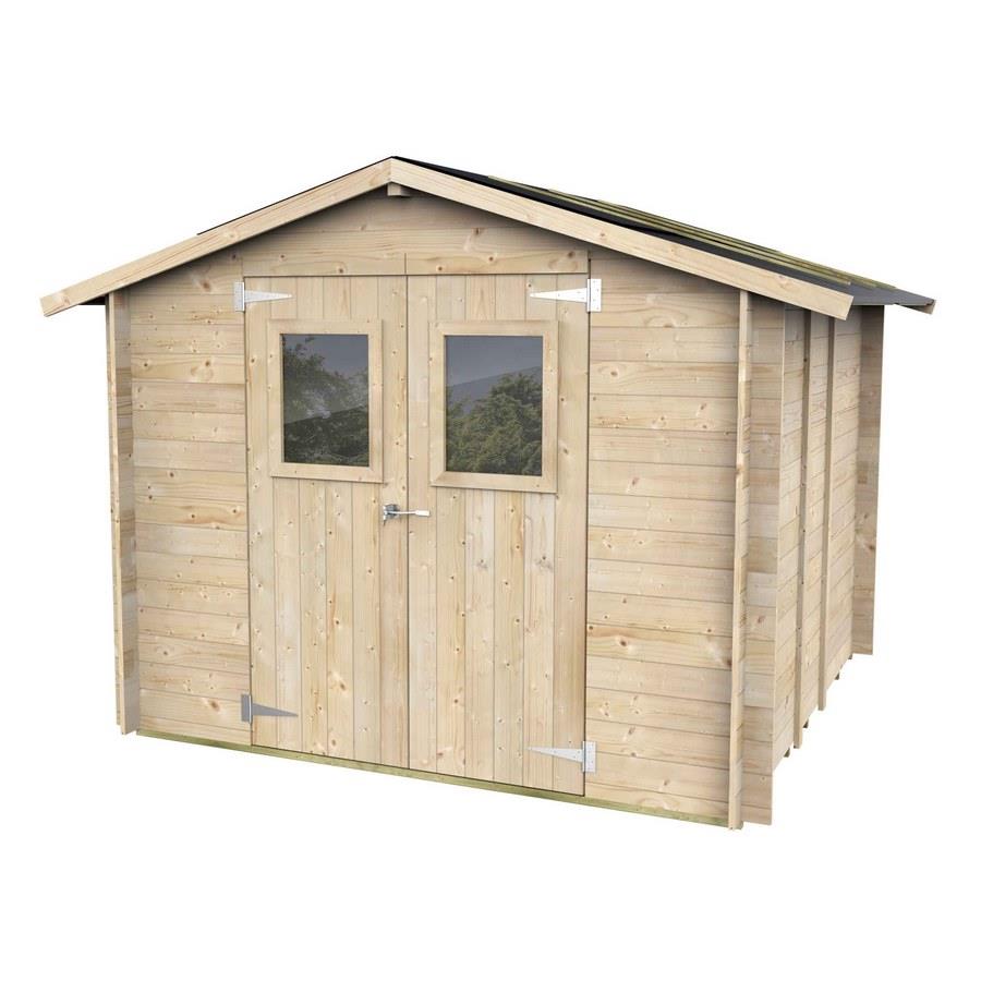 Casetta prefabbricata in legno di qualità 248x248x215cm porta doppia finestrata