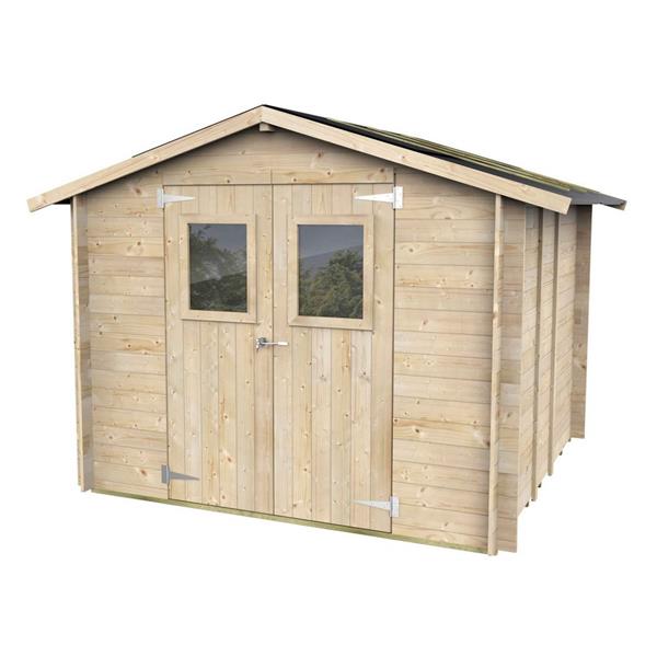 Casetta prefabbricata in legno di qualità 248x248x215cm porta doppia finestrata