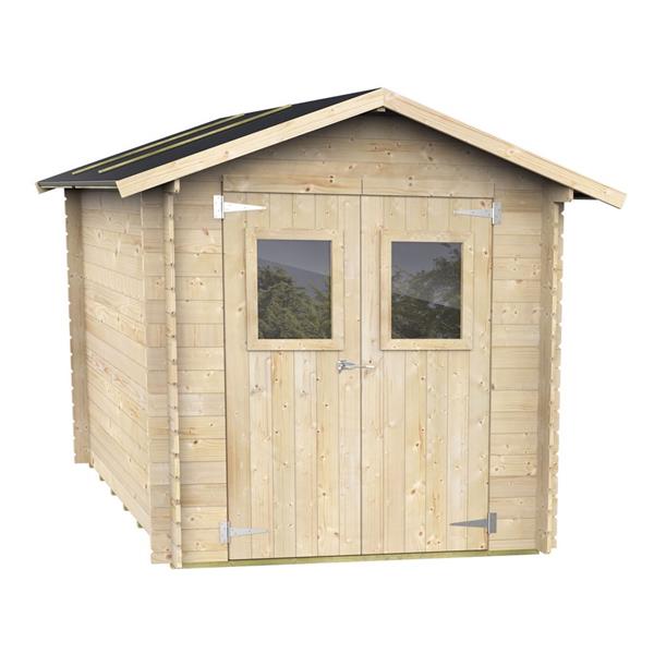 Casetta da giardino in legno PEFC 198x198cm porta doppia - Roby