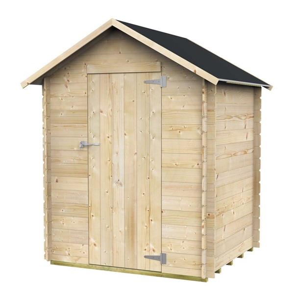 Casetta da giardino in legno naturale 146x130 cm porta singola - Marcella