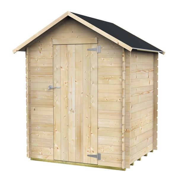 Casetta da giardino in legno naturale 146x130 cm porta singola - Marcella