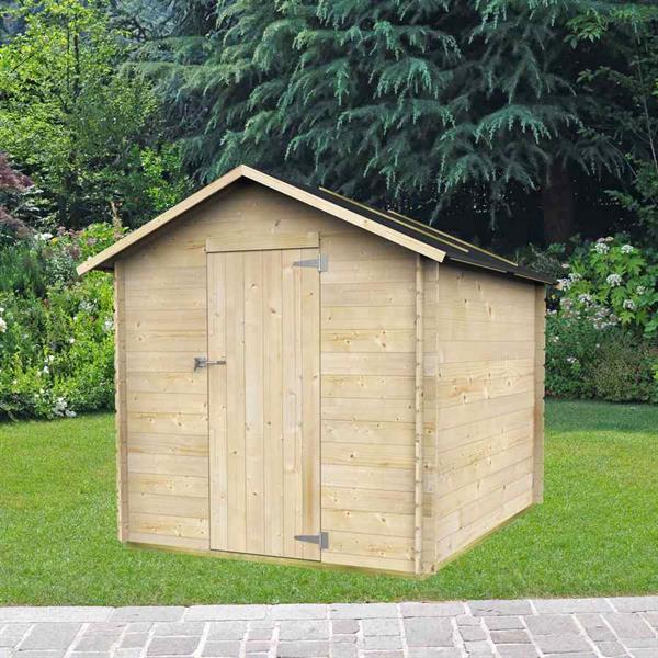 Casetta in legno porta attrezzi da giardino 178x218 porta singola - Formia