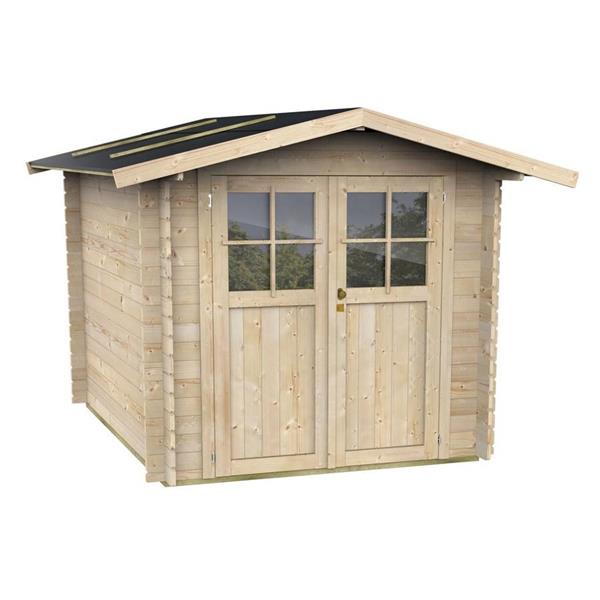 Casetta in legno di abete 215x180x207cm porta doppia - Opera